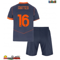Camisa de Futebol Inter Milan Davide Frattesi #16 Equipamento Alternativo Infantil 2025-26 Manga Curta (+ Calças curtas)
